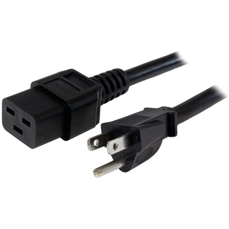 Startech.Com 6ft NEMA 5-15P to IEC 320 C19 Power Cord - 125V at 15A PXT515C19146